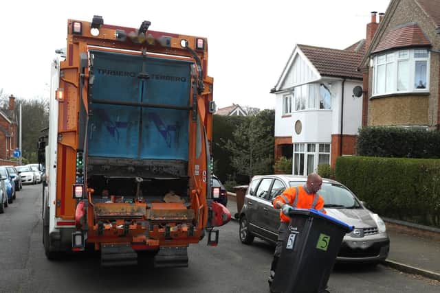 Unsung heroes? Binmen have carried on working throughout the pandemic. Getty picture taken in Northampton.