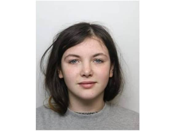 Ellie Harron was reported missing from Wakefield on Monday evening, and is believed to be in Sheffield. Photo: West Yorkshire Police