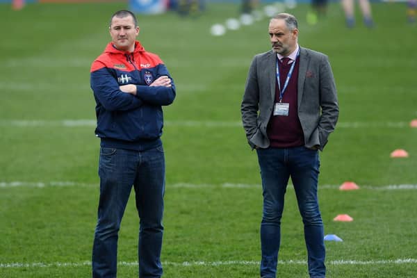 Wakefield Trinity head coach Chris Chester (left) and chief executive Michael Carter (right).