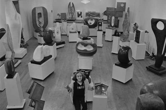 Wakefield's finest: Barbara Hepworth surrounded by examples of her work in 1967