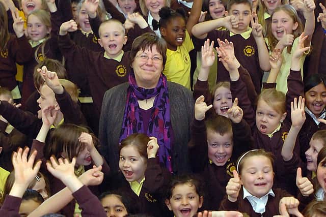 Mrs Hanson on her retirement from St John's CE Primary school.