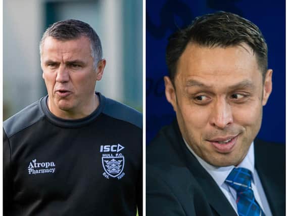 POSITIVE IMPACT: Andy Last, left, and Willie Poching, right, have been a breath of fresh air for Wakefield Trinity says head coach Chris Chester. Pictures: Allan McKenzie/SWpix.com