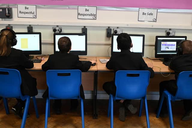 A Wakefield principal says staff have been working "tirelessly" to prepare for thousands of students to return to the classroom for the first time in almost four months. Photo: OLI SCARFF/AFP via Getty Images