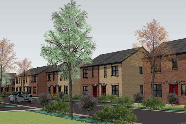 An artist's impression of the what the new homes are set to look like