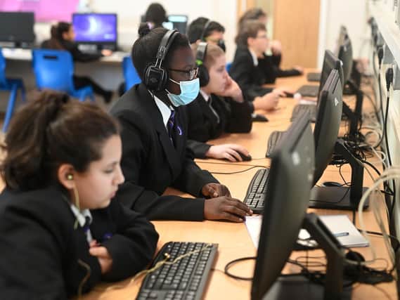 The leader of a Wakefield academy has praised her "amazing" community for their support as students returned to school for the first time in two months. Photo: OLI SCARFF/AFP via Getty Images