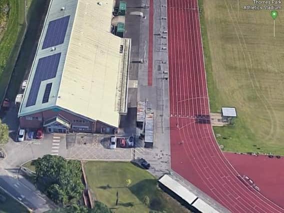 The pitch was originally going to be located inside the running track, prompting concerns from Wakefield Harriers members.