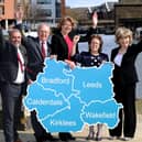 The leaders of West Yorkshire's councils. Leeds' Coun Judith Blake, second from right, has since been replaced by Coun James Lewis