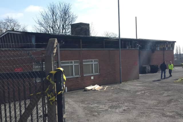The building was badly damaged in the fire. Photo: Father Robert Hart