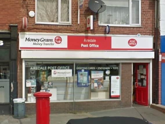 Airedale Post Office will close temporarily next week for extensive building work