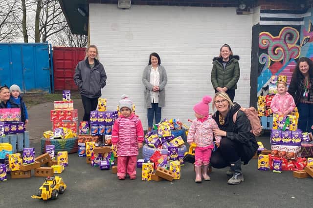 An Easter appeal to provide chocolate eggs to children across Five Towns has seen 1,300 treats being donated