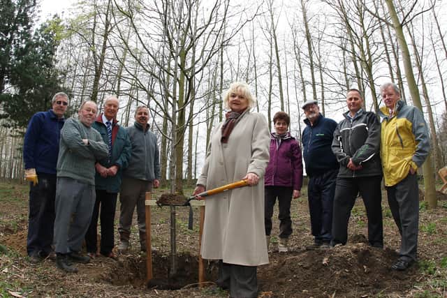 June Drysdale at a tree planting event at Arboretum in Newmillerdam.