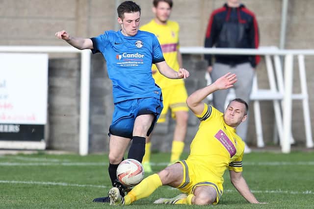 Cameron Clark, seen here in action in his first spell with Hemsworth MW, has returned o the club where he started.