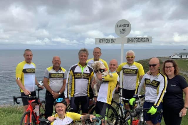 The Wakefield Triathlon team and crew that undertook the cycle from Lands’ End to John O’Groats.