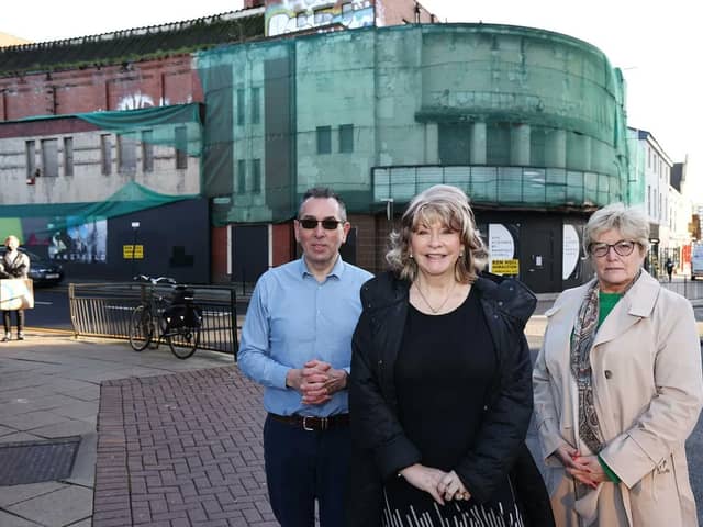 looking ahead: Councillors Byford, Jeffery and Margaret Isherwood on Kirkgate.