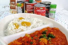 Delicious chickpea and potato curry using store cupboard ingredients