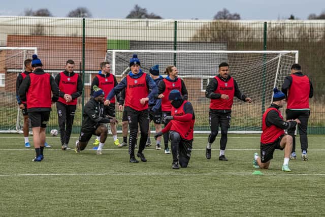 Trinity have stepped up training since their Christmas break. Picture by Tony Johnson.