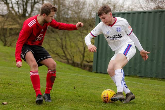 Wakefield AFC's Red Bates scored two goals in a man of the match showing in the 3-0 victory away to Oughtibridge WMSC. Picture: Steve Biltcliffe photography
