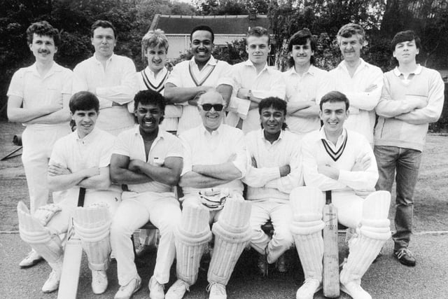 Woodhouse Cricket Club in August 1987. Pictured, back row from left, is Chris Jones, David Dobson, Andy Clay, Mark Walwyn, Nigel Carr, Steve Bray, Tony Harrison, James Crawshaw (scorer). Front row, from left, is Steve Golson, John Walwyn, Howard price, Nigel Walwyn and Steve Fletcher.
