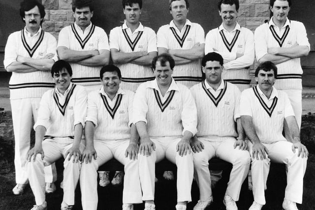 Horsforth Cricket Club pictured in May 1987.  Back row, from left, is Mike Smith, Bill Davis, Dean Busch, Garry Thorpe, Andy Bentley and Tony Hopps. Front row, from left, is Pete Tooley, Graham Fletcher, John Roberts (captain), Gary Walker and Alan Clubb.