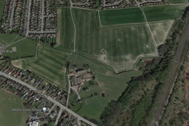 The land off Station Road is being earmarked for hundreds of homes.  (Image from Google Maps)