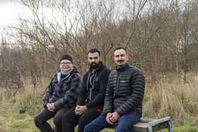 From left to right: Matt Wilson, Wakefield East councillor Akef Akbar and Kiran Anya.