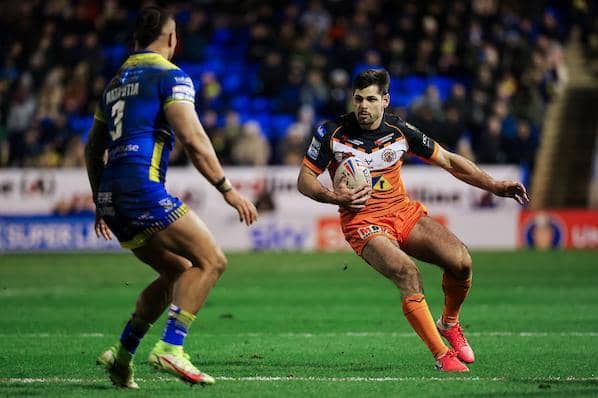 Jake Mamo in action against Warrington last week. Picture by Alex Whitehead/SWpix.com.
