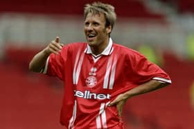 Merson in action for Middlesbrough.