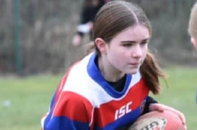 Sophie Lumb starred for Castleford RUFC Girls U13s.