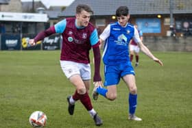 Joe Jagger netted twice in Emley AFC's 5-1 win at Knaresborough Town. Picture: Mark Parsons