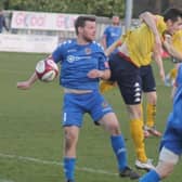 Jimmy Williams (left) was controversially sent-off in Pontefract Collieries' game against Worksop Town. Picture: Keith A Handley