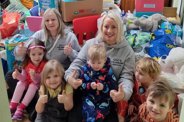 CCC's Childminding Services in Ossett have been collecting aid for Ukraine