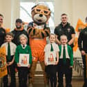 Airedale pupils meet JT the Tiger and members of the Castleford Foundation Team and players at the school's World Book Day event
