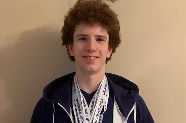Tom Woofindin was a multi-medalist at the Yorkshire Swimming Championships.