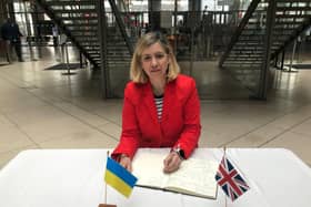 Andrea Jenkyns MP signs the Book of Solidarity for Ukraine