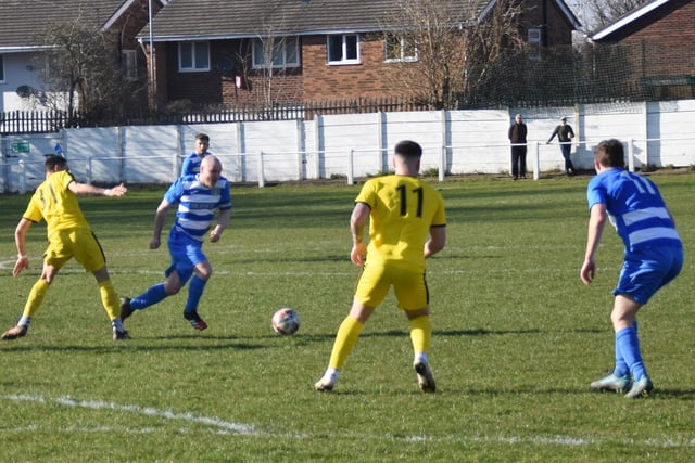 Matt Cunliffe looks to find a way through the Nostell MW defence. Picture: Rob Hare