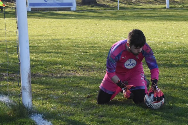 Nostell MW goalkeeper Adam Greenwood saved a late penalty. Picture: Rob Hare