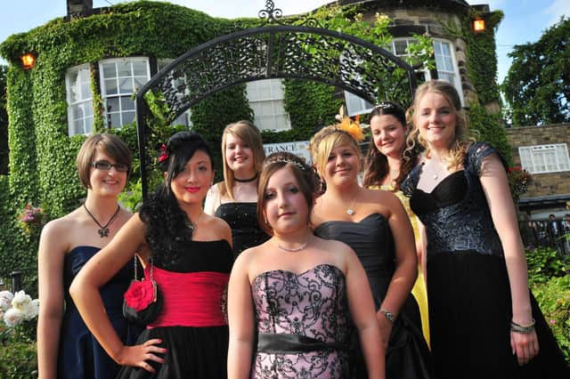Kettlethorpe prom at Kings Croft Hotel, Pontefract. Pictured L/R: Sally Flint, Charlotte Raper, Abigail Green, Amy Easter, Hollie Craven, Rebecca Simpson and at the front Sarah Beaumont.