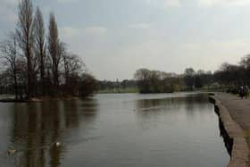 The lake is one of Pontefract Park's most outstanding features.