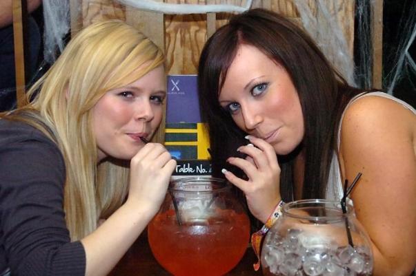 Emma & Kirsty enjoying a drink at The Gate in 2012.
