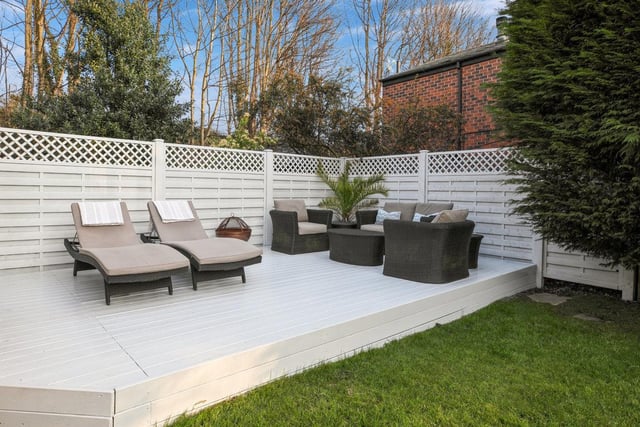 An area of decking on which to soak up the summer sun.