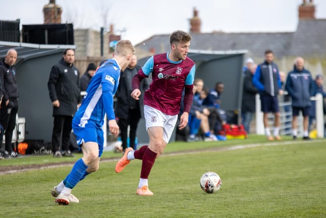 Joe Jagger on the attack for Emley. Picture: Mark Parsons
