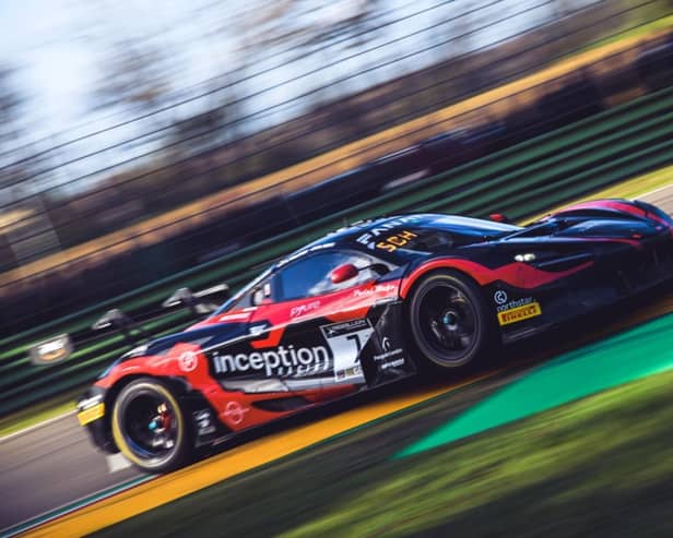 Inception Racing team's number 7 McLaren 720S on the track at Imola. Picture: Optimum Motorsport