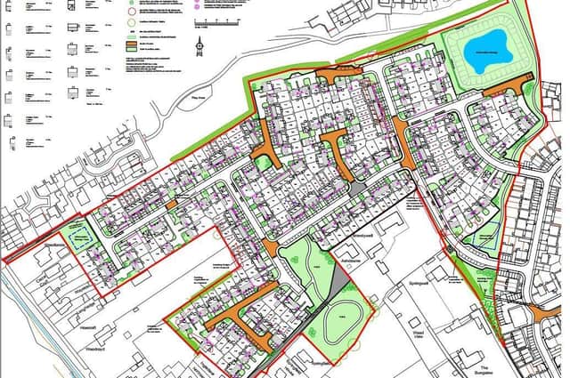 A plan of the proposed development at Ackton Pastures in Castleford.