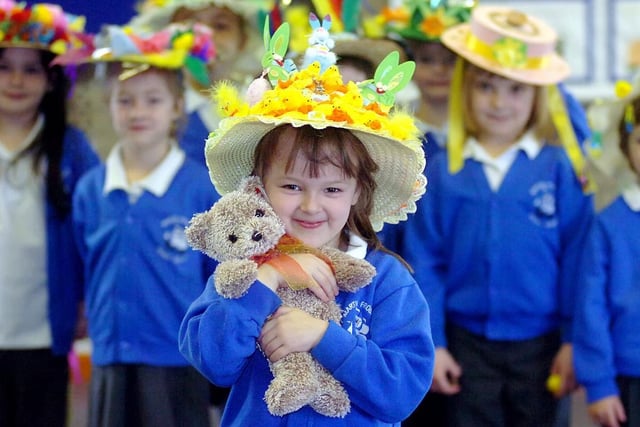 Jessica Lindley was the overall winner of the Easter bonnet parade at Martin Frobisher Infants School in 2007.