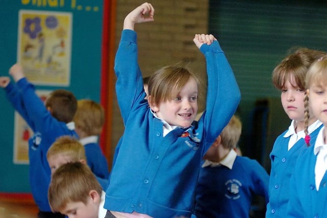 Easter egg race at Martin Frobisher School, Altofts. Katie Smith celebrates.