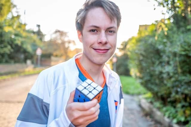 Chris Mills is the current UK Rubik’s Cube national record holder with a time of 5.00 seconds and an average of 6.76 seconds.