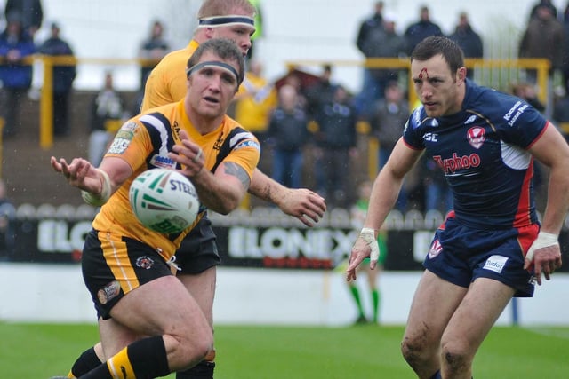 Ryan Hudson comes up against a young James Roby in Castleford Tigers' game against St Helens. Ryan was also featured in the Express as part of the preview of the big game ahead when the Tigers were to take on neighbours Featherstone Rovers in a Challenge Cup tie. "It's great for the game," he said, while Rovers coach Daryl Powell said: "I think it will be a fantastic day for the club and hopefully for both sets of fans who will enjoy what should be a real carnival atmosphere."