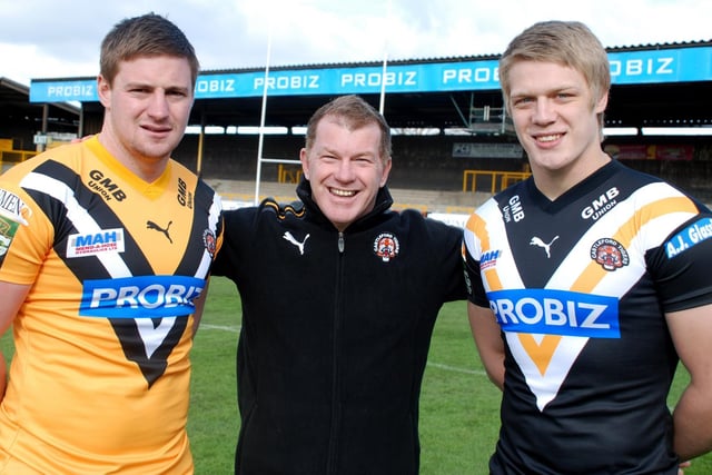 Castleford Tigers duo Jake Emmitt and Dan Fleming were delighted to sign new two-year deals with the club and their picture with coach Ian Millward was featured in the Express.