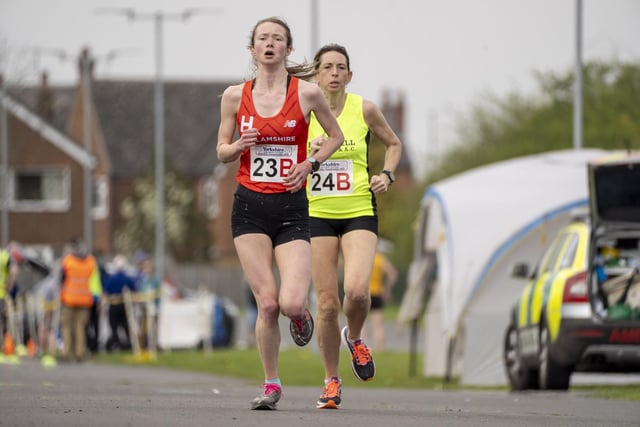Action from the Yorkshire Road Relays, in Wakefield. Pictures: Scott Merrylees