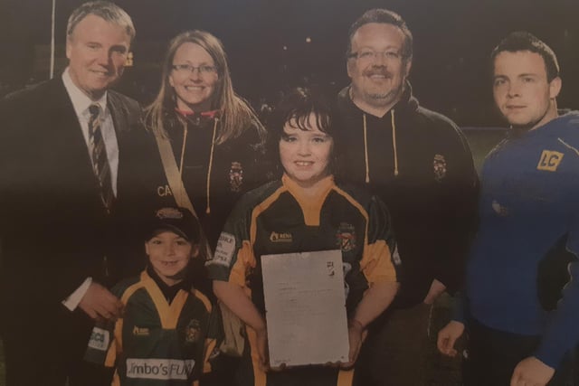 Kippax Welfare JARLFC were featured and pictured with Leeds Rhinos chief executive Gary Hetherington 10 years ago after they were awarded a Clubmark Gold qualification.